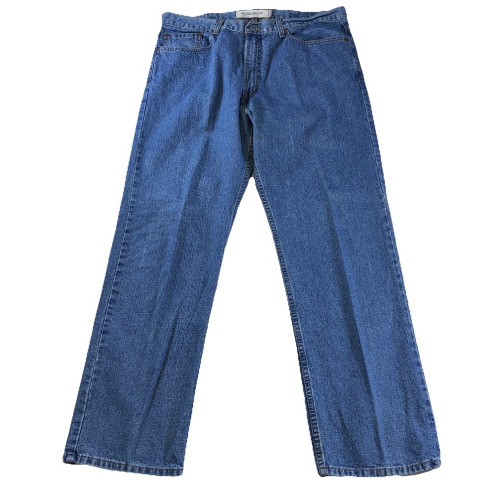Levi's Regular Fit 505 Y2K Black Batwing VTG Jeans Men's 38x30 Blue